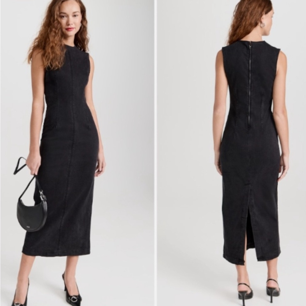 Reformation Black Kendi Denim Dress